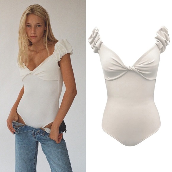 sthr Ballet Bodysuit in Ivory size Large - Picture 2 of 9